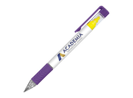 Product image Bergman Kugelschreiber mit Textmarker & farbigem Griff Werbeartikel