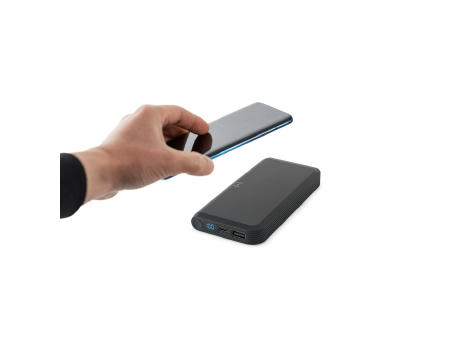 Product image BECKER 10. 10'000 mAh Powerbank aus recyceltem ABS (100% rABS) mit 15W superschnellem kabellosem Ladegerät bedrucken