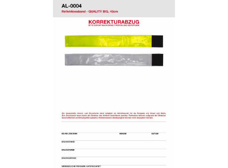 Reflektions-Klettband Quality 43 cm lang bedrucken