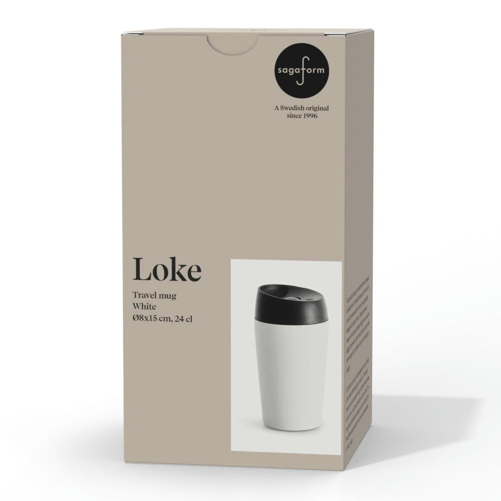 Sagaform Loke Reisebecher Farbe beschichtet 240ml Werbeartikel