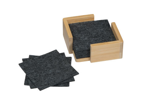 Product image 10 Filzuntersetzer im Bambusständer Werbeartikel