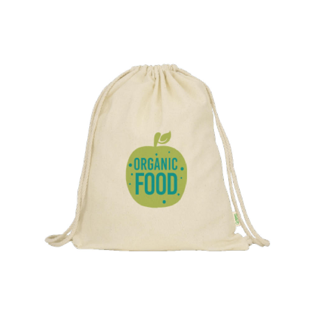 Product image MUNA Rucksack mit Kordelzug aus Bio-Baumwolle Werbeartikel