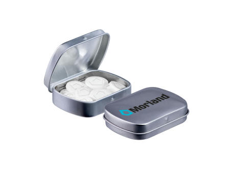 Mini Klappdeckeldose Logo Pfefferminz Werbeartikel