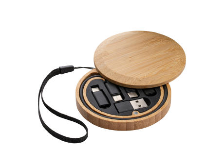 Product image 6-in-1 Ladekabel REEVES-CONVERTICS BAMBOO Werbeartikel