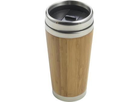 Product image Doppelwandiger Isolierbecher aus Bambus Sabine bedrucken