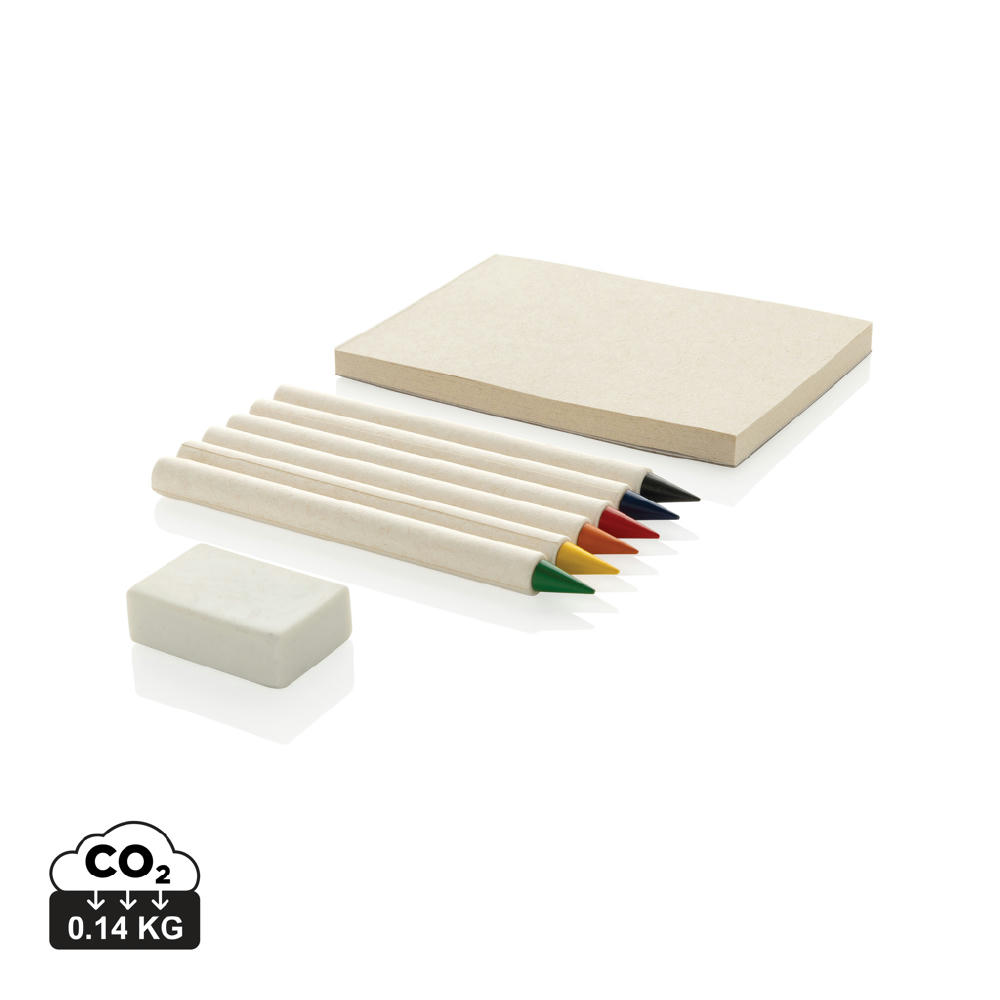 Product image Micki GRS 6-tlg. Infinity-Buntstifteset mit Notizblock Werbeartikel