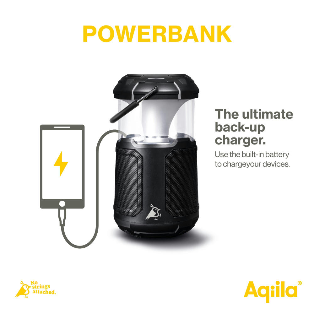 Aqiila Soundbird B10 Bluetooth-Lautsprecher mit Beleuchtung und Powerbank Werbeartikel