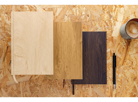 Kavana A5 Notizbuch mit Holz-Print Werbeartikel