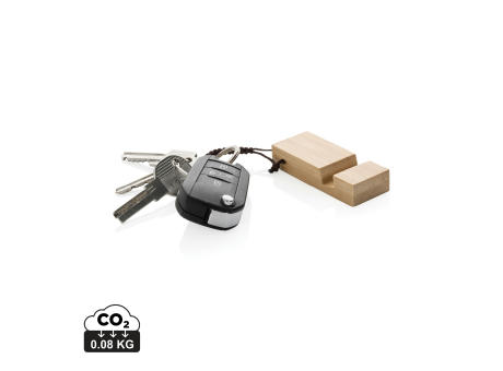 Product image Standkey Bambus Schlüsselanhänger Telefonständer Werbeartikel