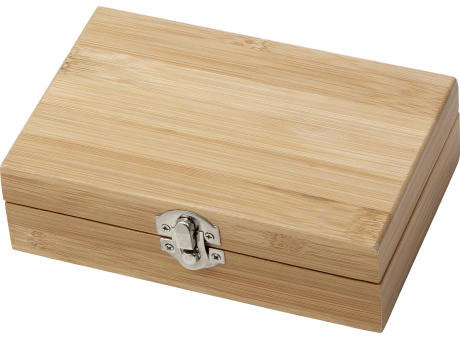 Weinset aus Bambus und Stahl Leonie Werbeartikel