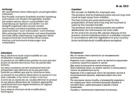 CUT Praktisches Bambus-Schneidebrett mit zwei Messern für unterwegs Werbeartikel