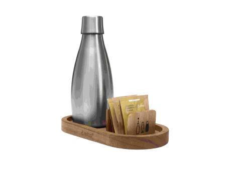 Product image RETAP - Wooden Tray Set mit 0,5 Liter Edelstahl bottle Werbeartikel