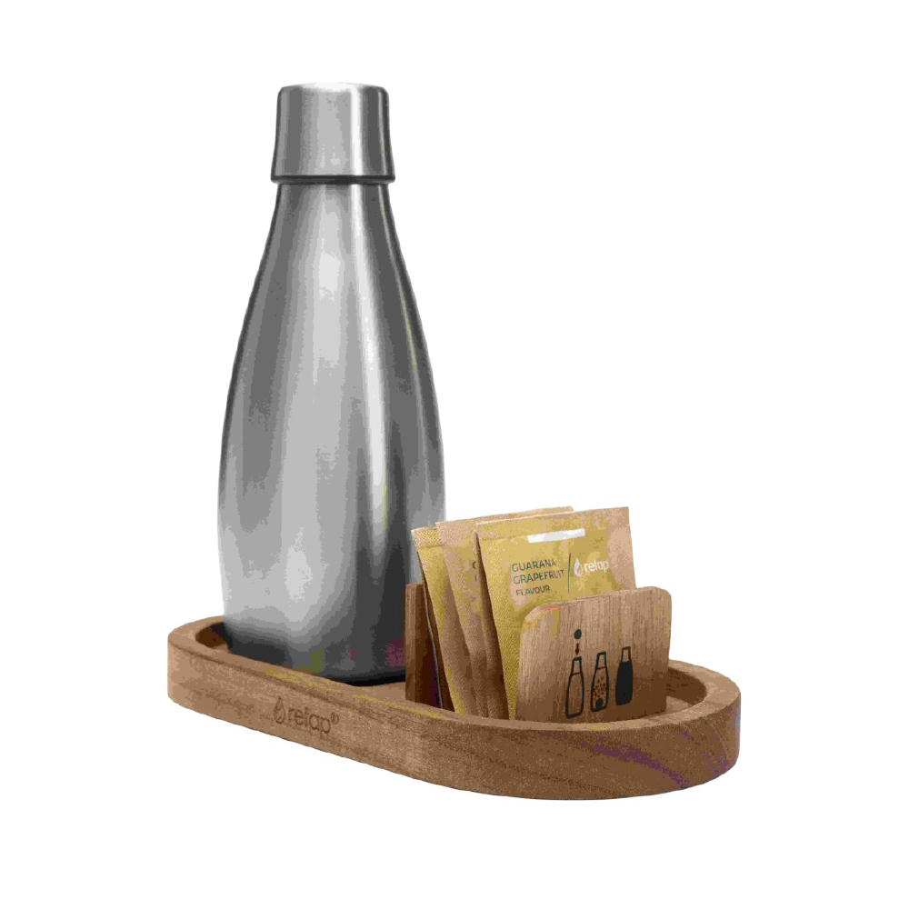 Product image RETAP - Wooden Tray Set mit 0,5 Liter Edelstahl bottle Werbeartikel
