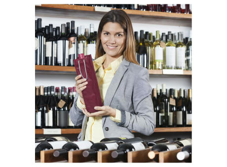 FLORENZ - 1-er Flaschentasche mit Tragekordeln bedrucken