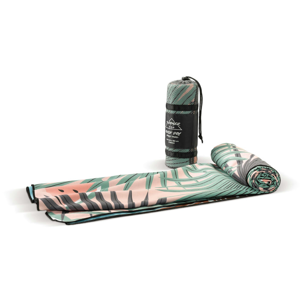 Schnelltrocknendes Strandhandtuch 1000x1800mm mit Beutel Werbeartikel