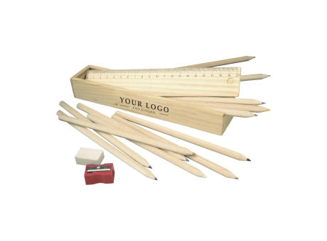 Buntstifte 12er Setin Holzbox Carmelita bedrucken