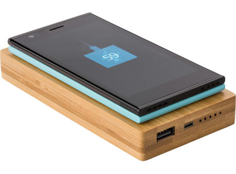 Powerbank aus Bambus Walter Werbeartikel