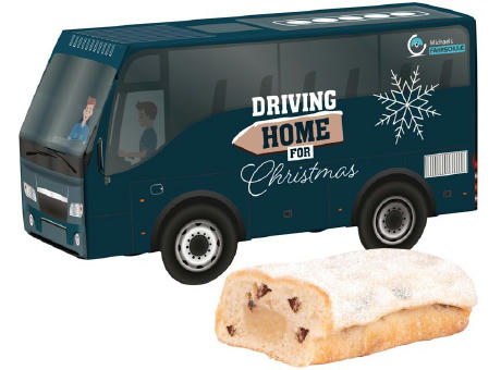 3D Präsent Bus Weihnachten Werbeartikel
