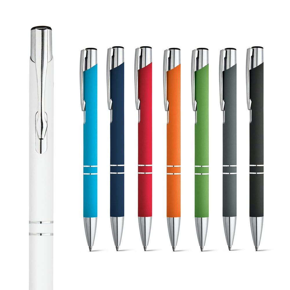 Product image BETA SOFT. Kugelschreiber aus Aluminium mit Gummifinish Werbeartikel