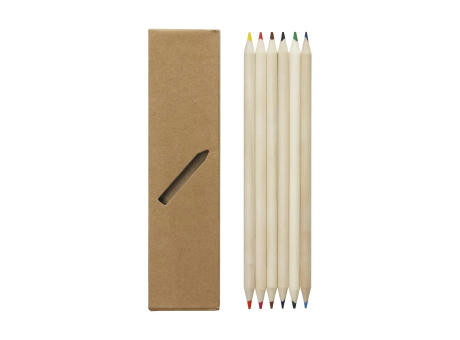 Malstifte "Duo", 6er Set Werbeartikel