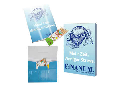 Malbuch / Mal-Set A6 - Sparkassen - Malset mit individuellen Vorder- und Rückseiten Werbeartikel