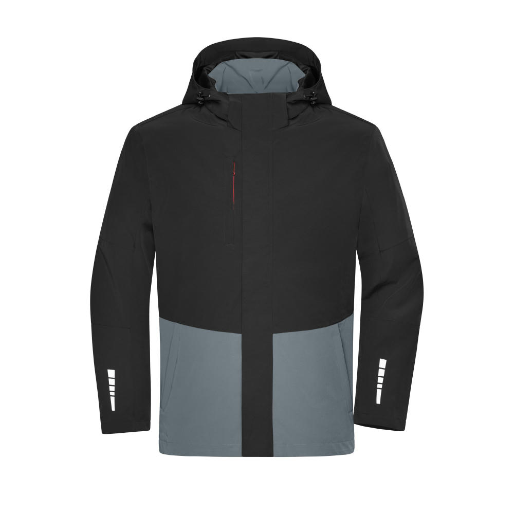 Workwear Hardshell Rainjacket - Funktionelle Regenjacke mit farblich abgesetzten Details Werbeartikel