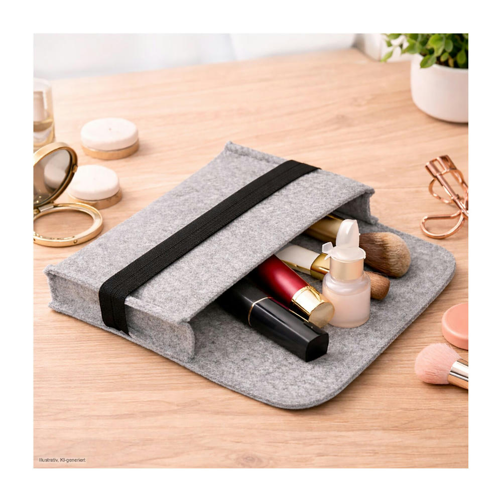First Aid Kit in grauer Filztasche - Erste Hilfe Set, 12-teilig, deutsche Markenware Werbeartikel