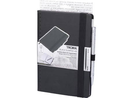 TROIKA Notizblock BLACK SLIMPAD A5 Werbeartikel