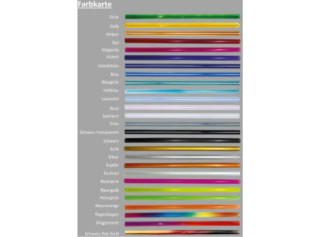 Set aus 6 farbigen Glas-Trinkhalmen mit Reinigungsbürste Werbeartikel