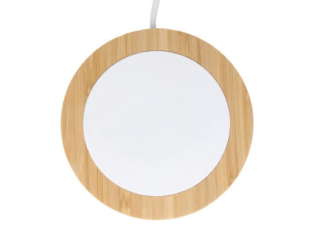 Drahtloses Ladegerät Bambus &amp; RABS 15W Werbeartikel