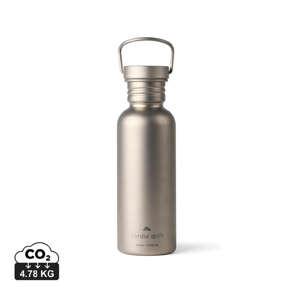 Nordic Drift Trail Ultraleichte Titan-Wasserflasche 600ml Werbeartikel