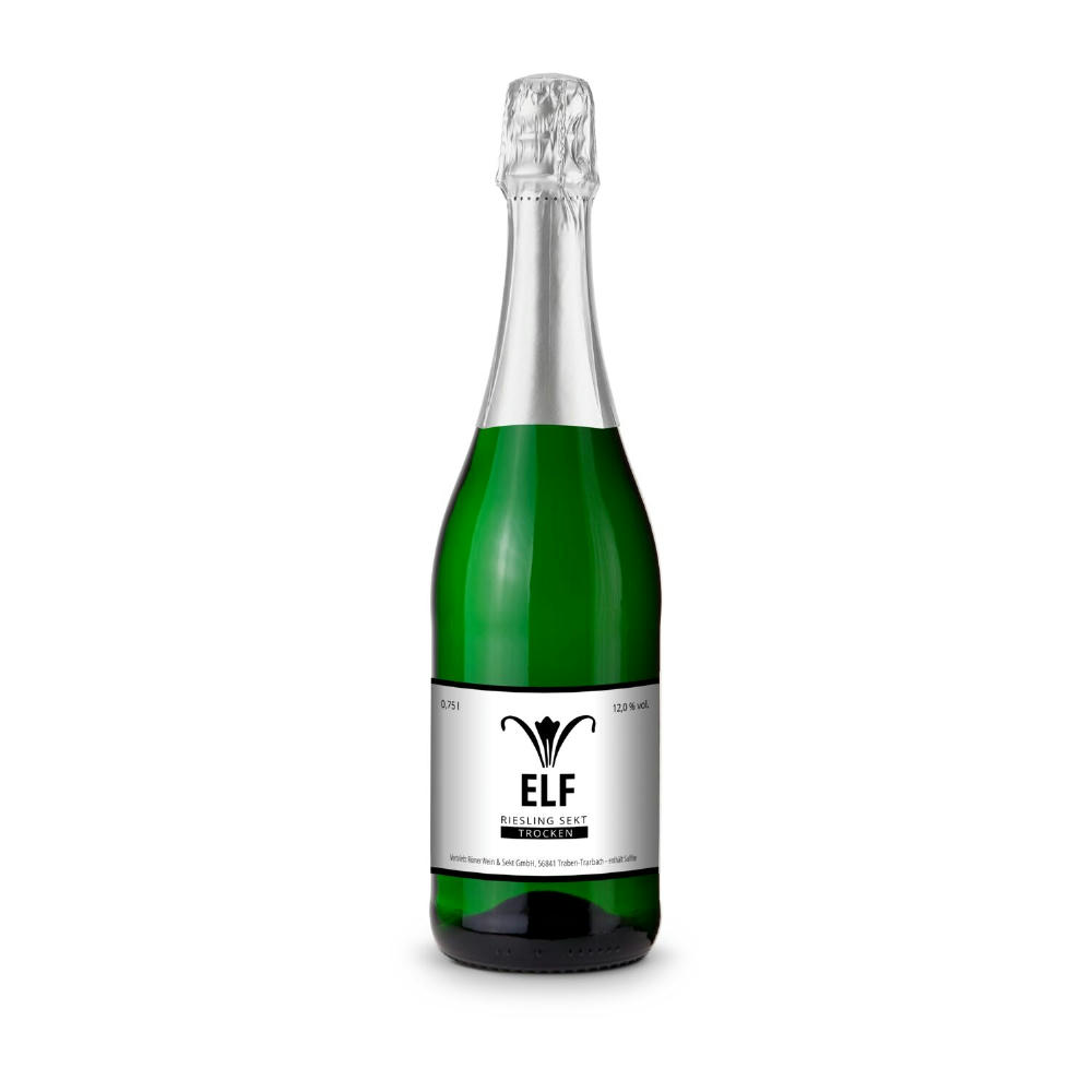 Product image Sekt - Riesling - Flasche grün - Kapselfarbe Gold, 0,75 l Werbeartikel