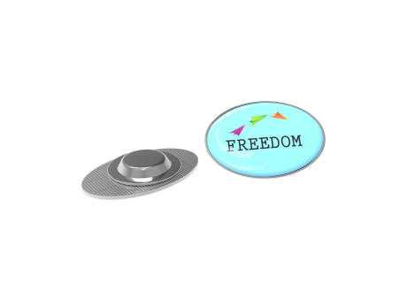 Pin Metal with magnet, Oval Werbeartikel