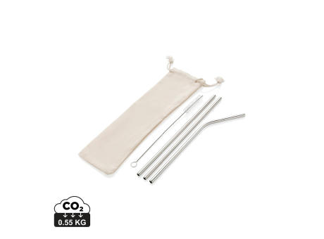 Product image 3-teiliges Trinkhalm-Set aus Stainless Steel Werbeartikel