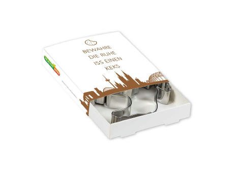 Product image Backförmchen Premium-Box - Xmas - Herz + Komet Werbeartikel