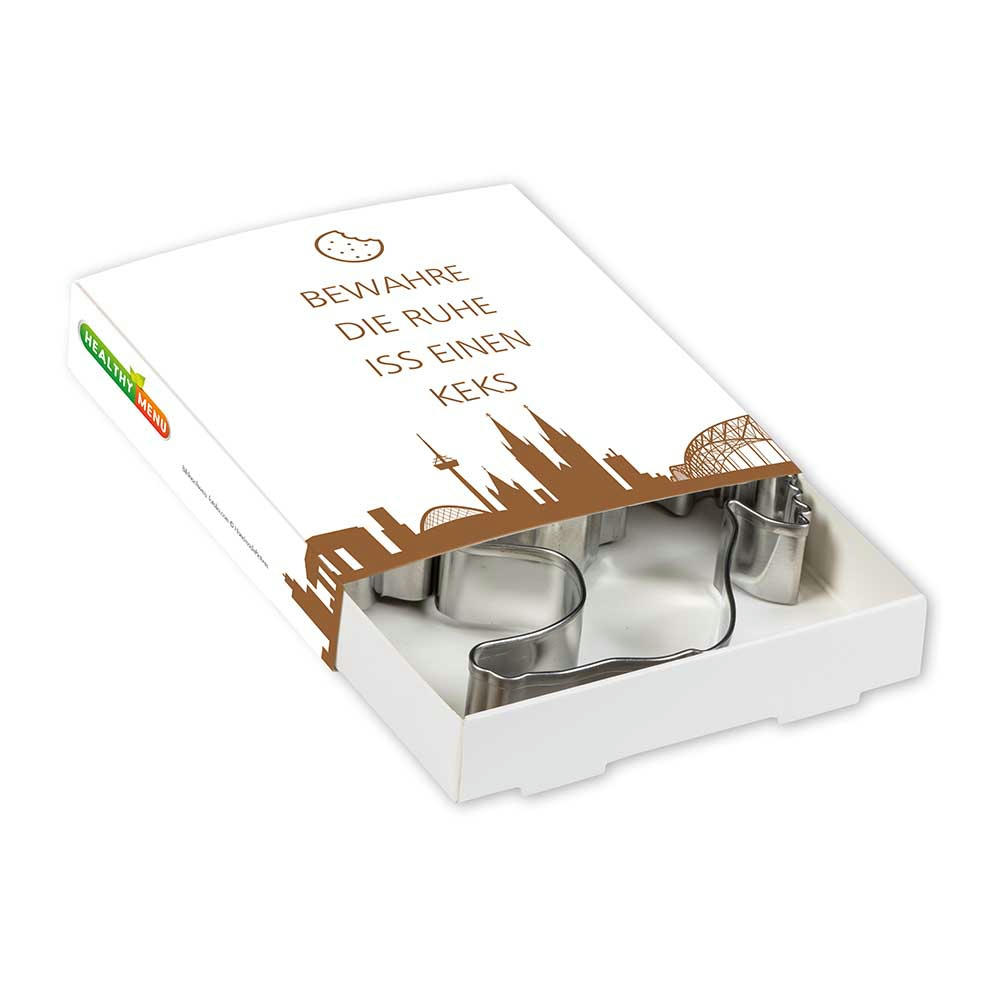 Product image Backförmchen Premium-Box - Xmas - Herz + Komet Werbeartikel