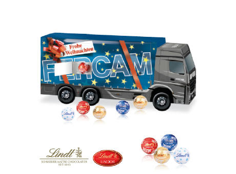 3D Adventskalender "LKW" mit Lindt Schokolade Werbeartikel