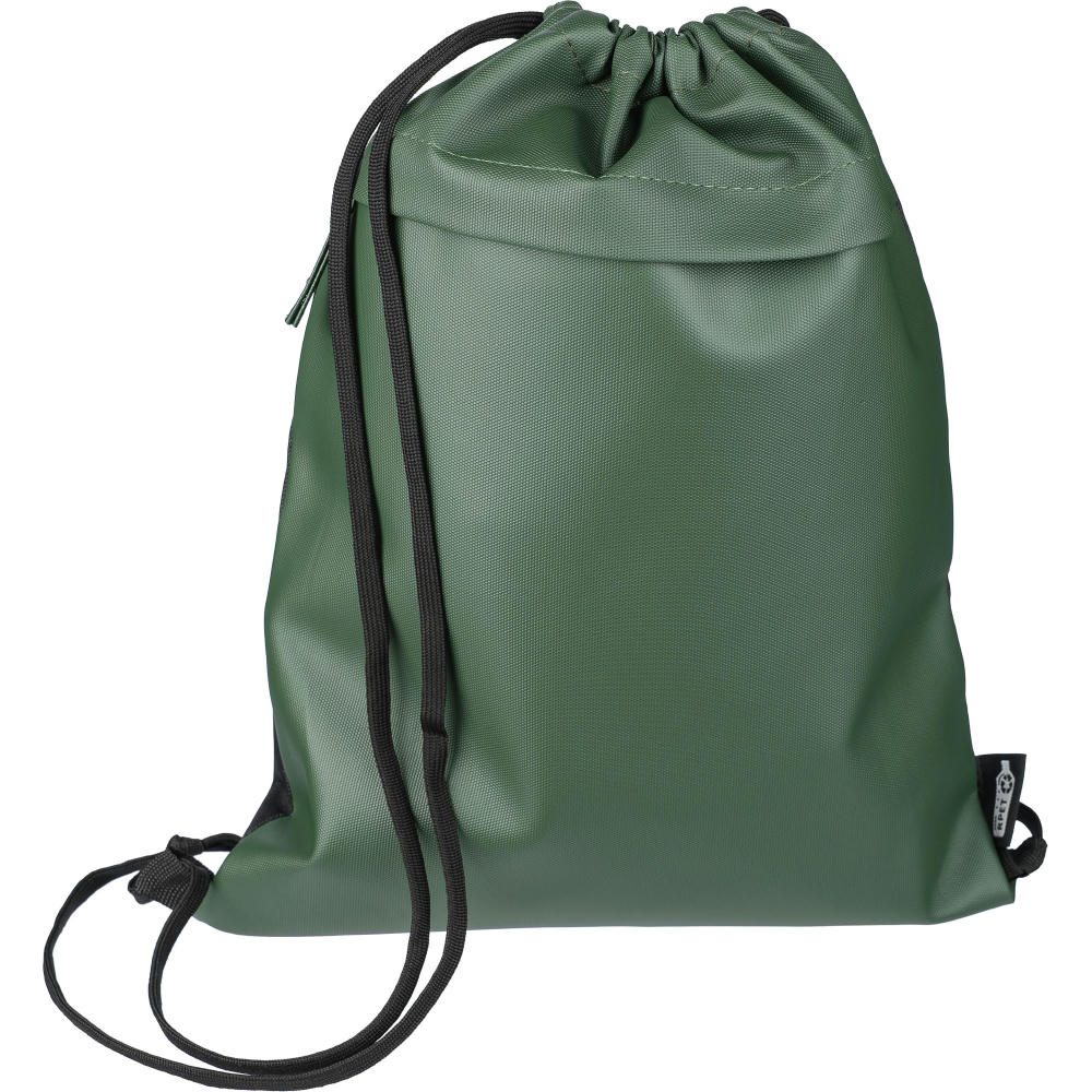 rPET Polyester (600D) Rucksack mit Kordelzug Auri Werbeartikel