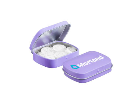 Mini Klappdeckeldose Logo Pfefferminz Werbeartikel