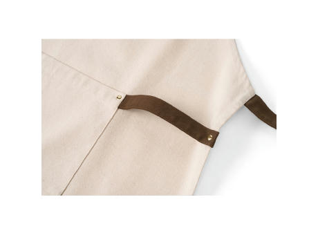 HOLM. Schürze aus 100% Canvas-Baumwolle (320 g/m²) mit Metalldetails Werbeartikel