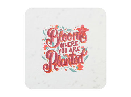 Square Coaster Seed Paper 80 gr Werbeartikel