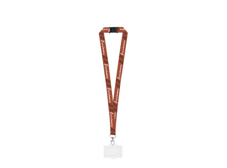 BARNSLEY. Lanyard aus recyceltem Polyester (100%rPET) mit Karabiner, Schicherheitsverschluss und Kartenhalter aus Hartplastik, geeignet für Sublimation Werbeartikel