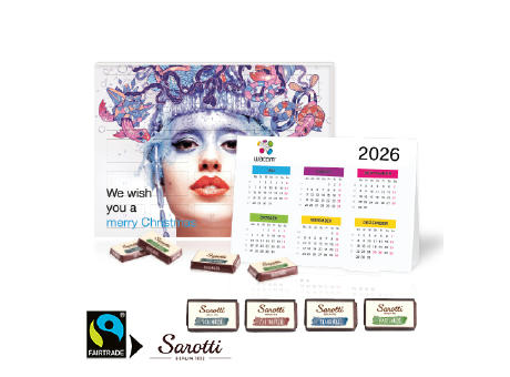 Product image „2 in 1“ Marken-Adventskalender Sarotti mit Jahresplaner Werbeartikel