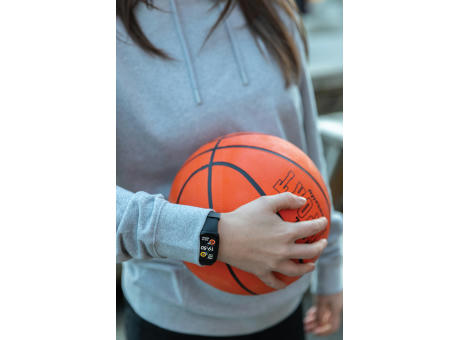 1,47" Aktivitätsuhr aus RCS recyceltem TPU mit Pulsmesser Werbeartikel