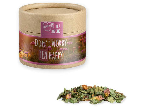 Product image Kräutertee Glücksgefühle, ca. 10g, Kraftpapierdose Mini Werbeartikel