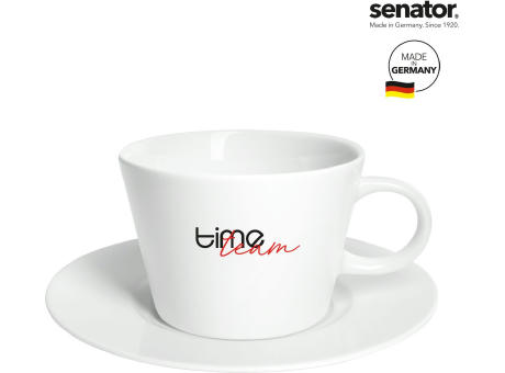 senator Fancy Cafe Set Pozellantasse mit Untertasse bedrucken