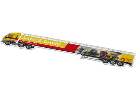 Tait 30 cm LKW-förmiges Lineal aus Recycling-Kunststoff bedrucken