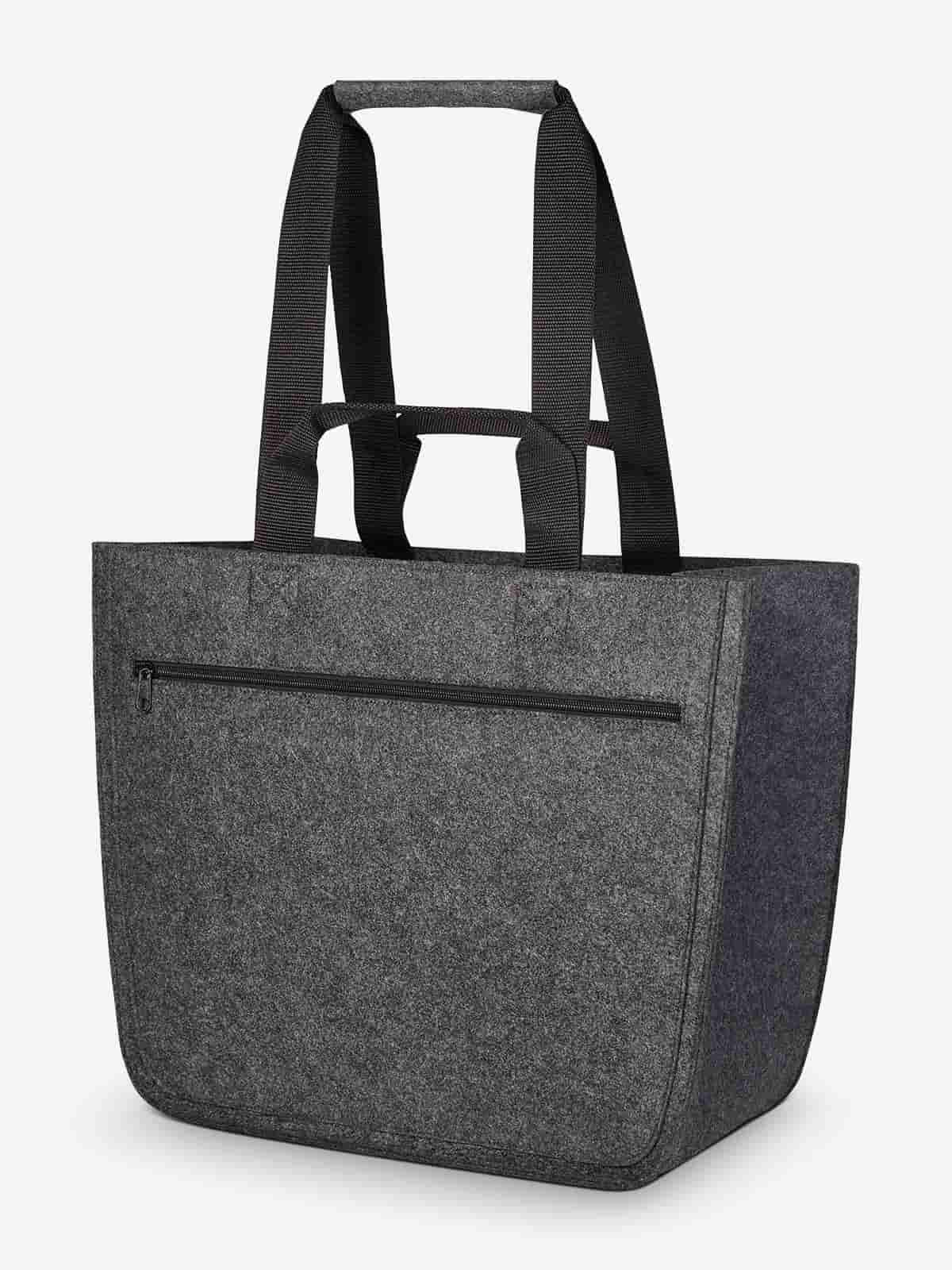 Halfar Softbasket Filzshopper in Anthrazit – nachhaltiger Werbeartikel Shopper mit Logo