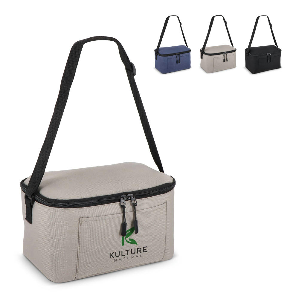 Product image R-PET 600D 6-Dosen-Kühltasche 25 x 14,5 x 15,5 cm 5 l Werbeartikel