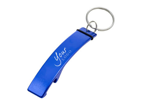 Kapselheber aus Aluminium mit Schlüsselring Amani bedrucken